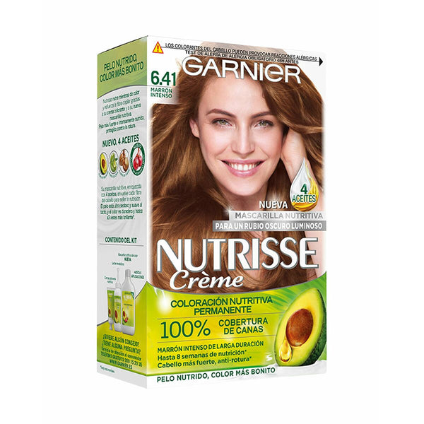 Dauerhafte Creme-Coloration Garnier Nutrisse Nº 6,41-Sweet Amber (3 Stück)