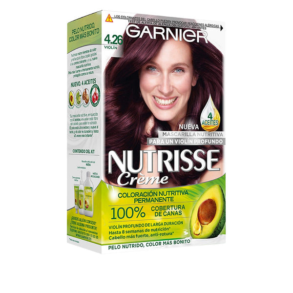 Dauerfärbung Garnier Nutrisse Nº 4,26 Nº 4,26-Cassis 1 U (3 Stück)
