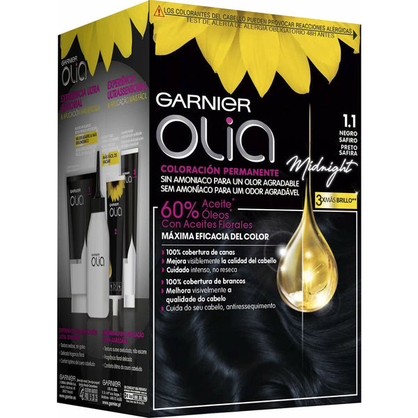 Dauerfärbung Garnier Olia Nº 1,10 Black Sapphire (1 Stück)
