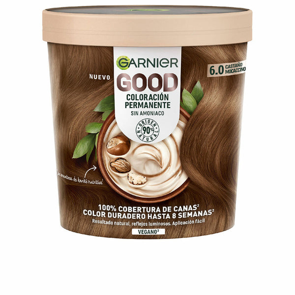 Dauerfärbung Garnier Good Mocaccino Kastanie Nº 6.0 Nº 6.0 Castano Mocaccino 217 ml (1 Stück)