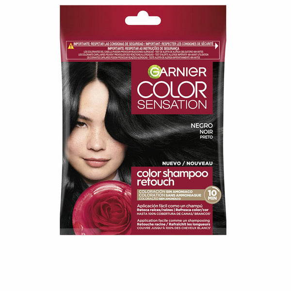 Shampoo Färbung Garnier COLOR SENSATION Schwarz Nº 1.0 Nº 1.0-Black Semi-permanent (1 Stück)