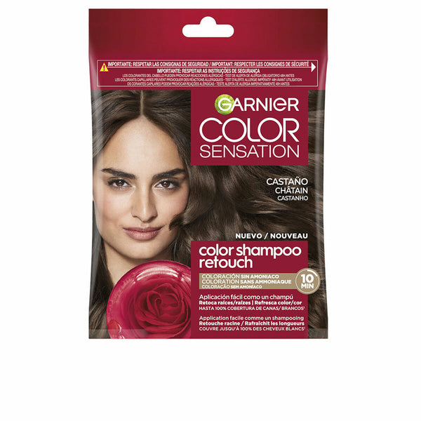 Shampoo Färbung Garnier COLOR SENSATION Kastanie Nº 4.0 Nº 4.0-Brown Semi-permanent (1 Stück)