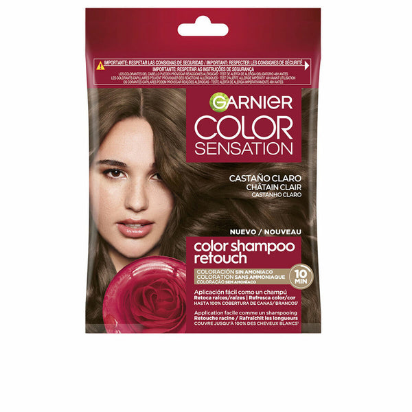 Shampoo Färbung Garnier COLOR SENSATION Kastanie hell Nº 5.0 Nº 5.0-Light Brown Semi-permanent (1 Stück)
