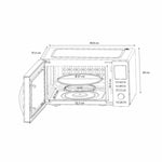Mikrowelle mit Grill Continental Edison 900 w 25 L Silberfarben 900 W 25 L