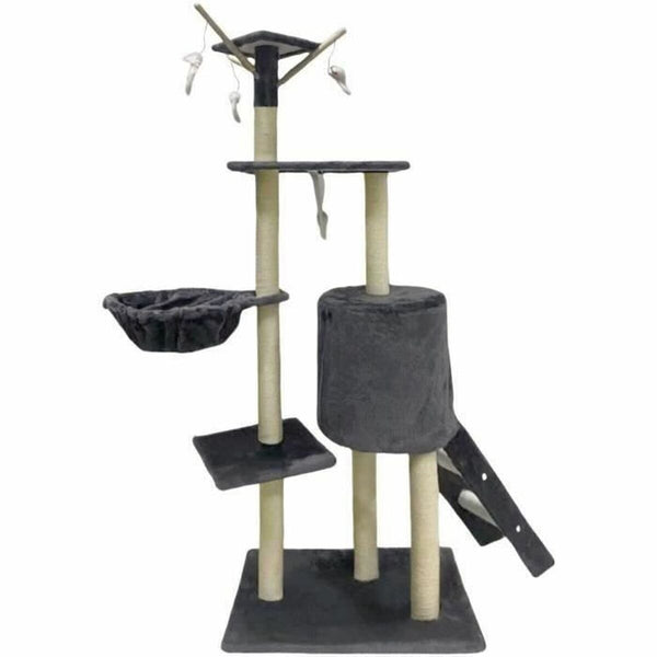 Kratzbaum für Katzen Jipsy Dark Grau Plüsch Holz (1 Stück)
