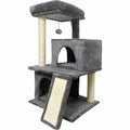 Kratzbaum für Katzen FLOPI Dark Grau Plüsch Holz (1 Stück)