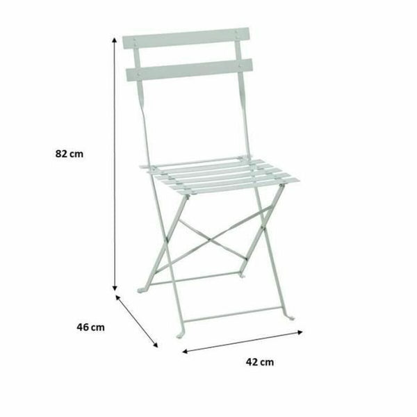 Tisch-Set mit 2 Stühlen grün 60 x 71 cm 42 x 45 x 82 cm