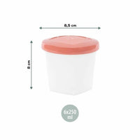 Lunchbox-Set Babymoov A004318 Weiß Bunt 250 ml (6 Stück)