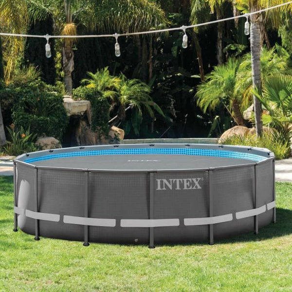 Poolabdeckung Intex Bubble TIME UTF00142 Grau rund