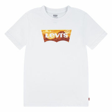 Kurzarm-T-Shirt für Kinder Levi's Lvb Golden Glow Batwing Weiß