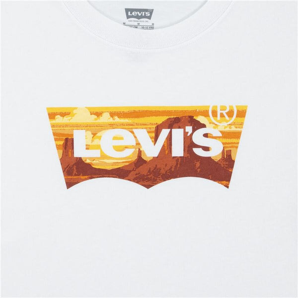 Kurzarm-T-Shirt für Kinder Levi's Lvb Golden Glow Batwing Weiß