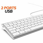 Tastatur Mobility Lab Weiß Silberfarben Mac OS AZERTY