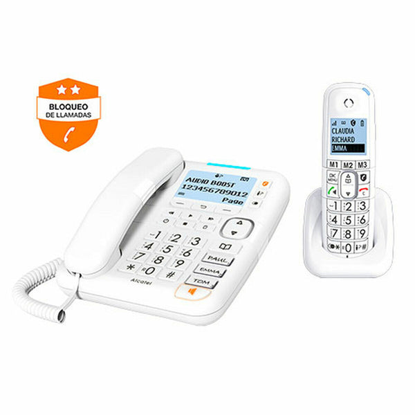 Kabelloses Telefon Alcatel XL785 Weiß Blau Bunt
