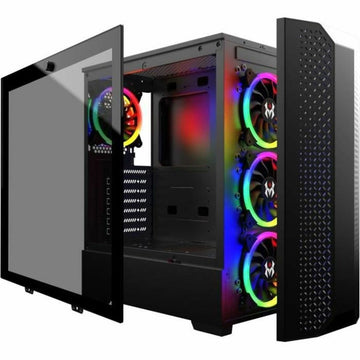 ATX Semi-Tower Gehäuse MRED rgb dream eyes Schwarz