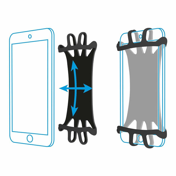 Handyhalterung Mobilis 030004 5" 7" Schwarz Silikon