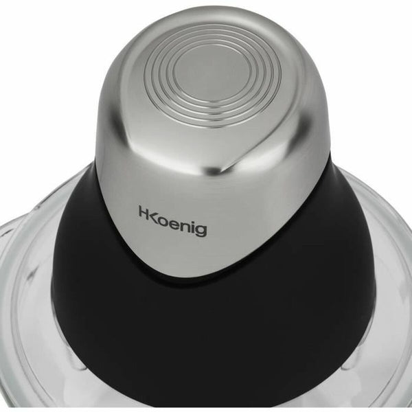 Zerkleinerer Hkoenig LEO8 Schwarz Chrom Glas Edelstahl 1 L