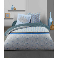 Bettdeckenbezug HOME LINGE PASSION Blau Weiß Doppelbett 240 x 260 cm