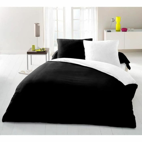 Bettbezug-Set Lovely Home Schwarz zweifarbig 240 x 260 cm