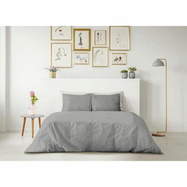 Bettbezug-Set Lovely Home Grau Hellgrau 220 x 240 cm
