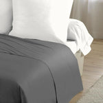 Bettwäsche-Set HOME LINGE PASSION Flat sheet Grau Einzelbett 180 x 290 cm