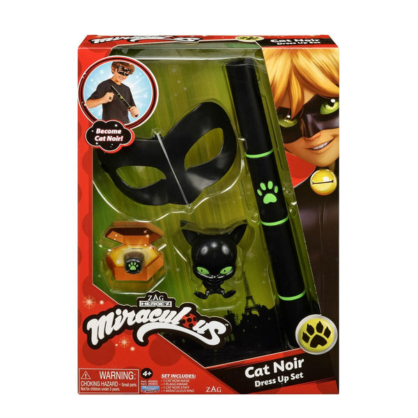 Verkleidung für Kinder Miraculous: Tales of Ladybug & Cat Noir Transformation Set - Cat Noir 4 Stücke Schwarz Bunt