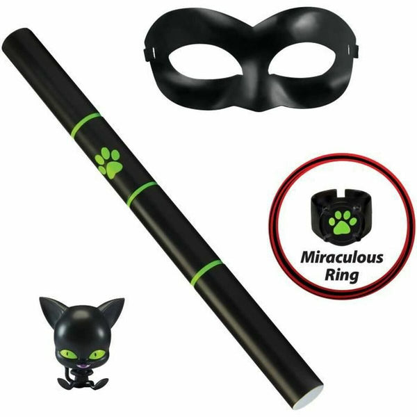 Verkleidung für Kinder Miraculous: Tales of Ladybug & Cat Noir Transformation Set - Cat Noir 4 Stücke Schwarz Bunt