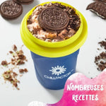 Becher für Eis und Slush-Eis mit Rezepten Bandai Chillfactor Granita Mug Rose Kunststoff