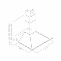 Konventioneller Rauchfang Oceanic OCEAHP6039S Grau