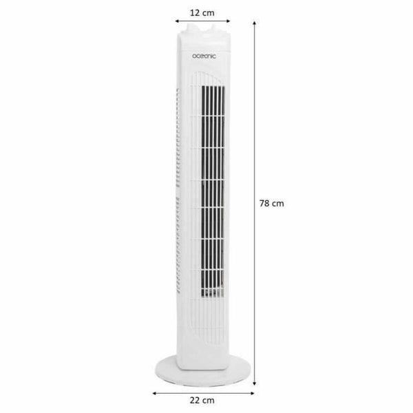 Freistehender Ventilator Oceanic Weiß 45 W