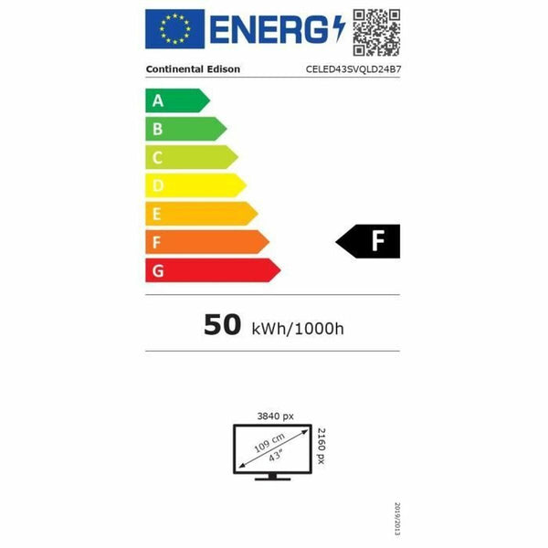 Smart TV Continental Edison 4K Ultra HD 43" QLED