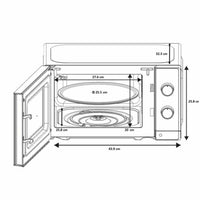 Mikrowelle Oceanic OCEAMO20W12 Weiß 20 L