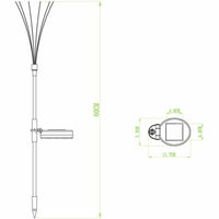 Solarlampe Galix Star Explosion 11,7 x 7,7 x 60 cm