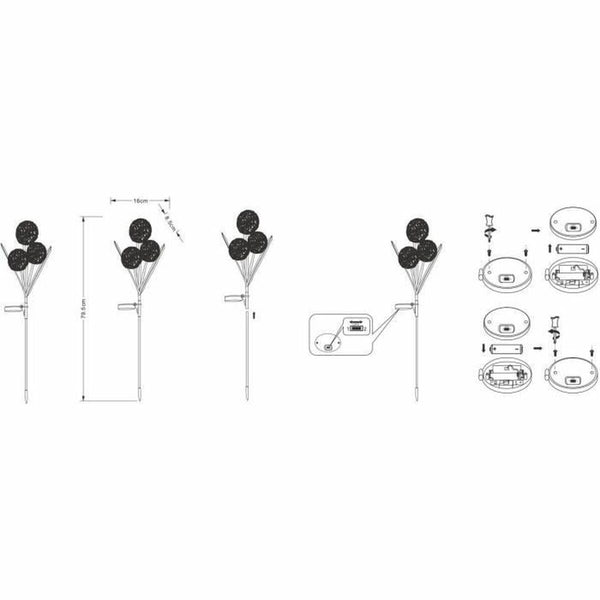 Solarlampe Galix G4510 Bunt