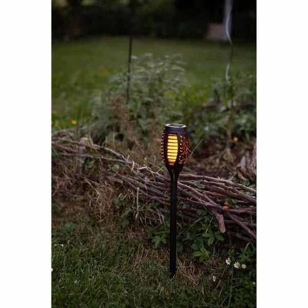 Solarlampe Galix Harz Schwarz Ø 7,3 x 47 cm