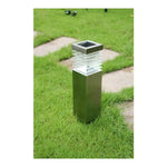 Solarlampe Galix Sergioro Grau Edelstahl 6 W 25 lm 10 x 47,6 x 10 cm