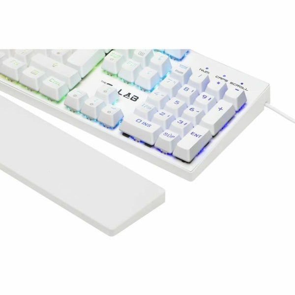 Mechanische Tastatur The G-Lab KEYZ RUBIDIUM Weiß Azerty Französisch