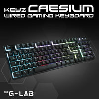 Drahtlose Tastatur The G-Lab KEYZ-CAESIUMT-W/SP Schwarz