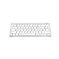 Bluetooth-Tastatur Bluestork BS-KB-MICRO/BT/SP Weiß Silberfarben Qwerty Spanisch