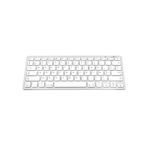 Bluetooth-Tastatur Bluestork BS-KB-MICRO/BT/SP Weiß Silberfarben Qwerty Spanisch