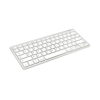 Bluetooth-Tastatur Bluestork BS-KB-MICRO/BT/SP Weiß Silberfarben Qwerty Spanisch