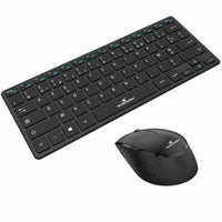 Tastatur mit Maus Bluestork Sans fil Ultra compact Schwarz