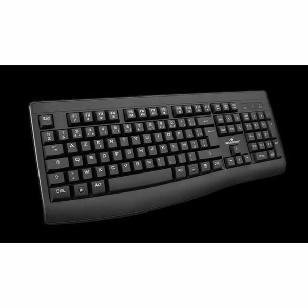 Tastatur mit Maus Bluestork Clavier Souris Sans Fil Schwarz