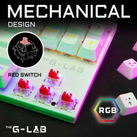 Tastatur und Gaming Maus The G-Lab MERCURY W Weiß