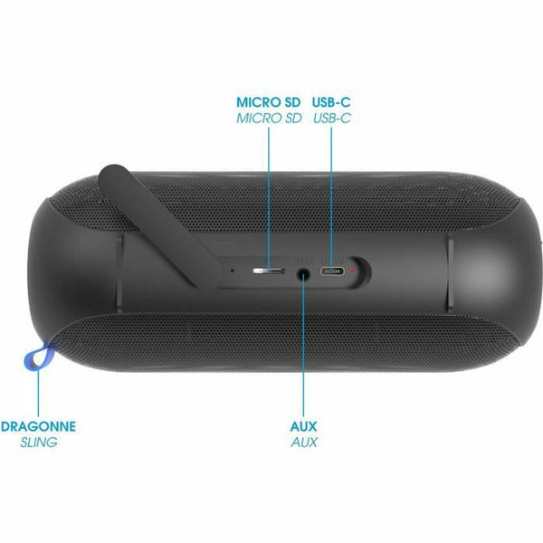 Tragbare Bluetooth-Lautsprecher Ryght R480361 Schwarz