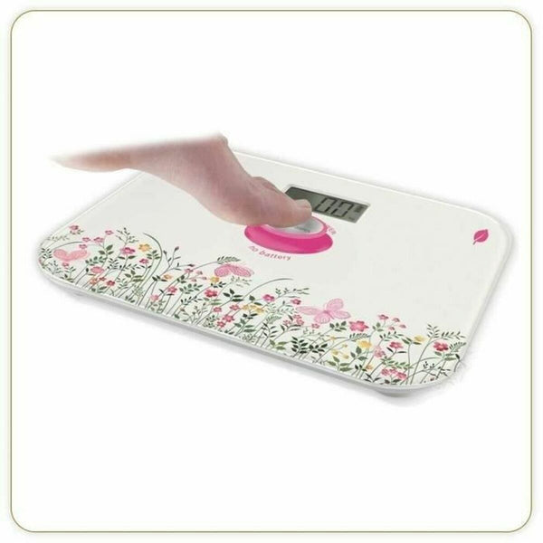 Digitale Personenwaage Little Balance Kinetic Classic Floral Bunt Verre trempé 180 kg