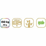 Digitale Personenwaage Little Balance Automática Kinetic Bambus