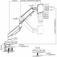 Bildschirm-Träger für den Tisch Oplite MT49