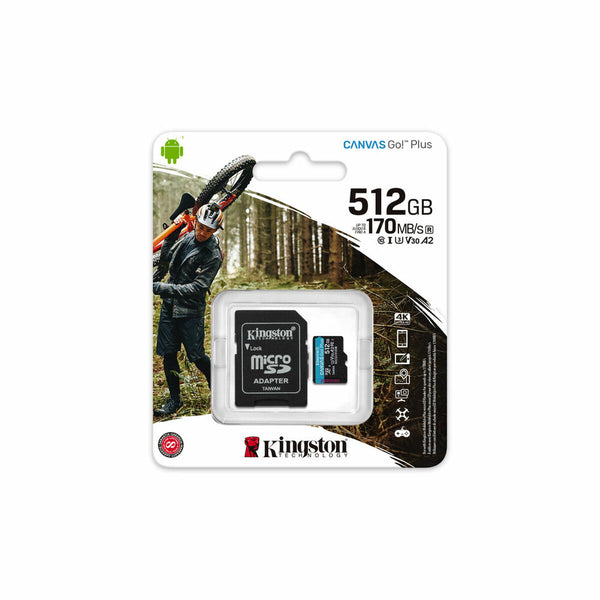 Mikro SD Speicherkarte mit Adapter Kingston SDCG3/512GB Klasse 10 UHS-I 512 GB