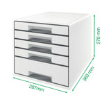 Ablageschublade Leitz WOW CUBE Schwarz