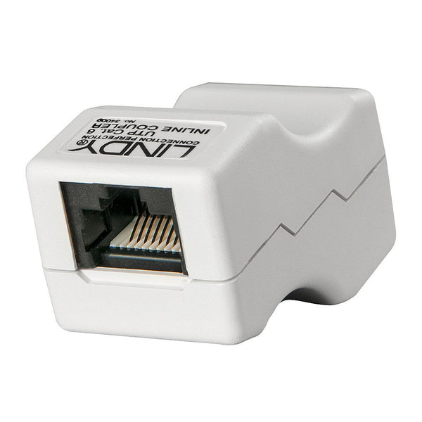 RJ45-Adapter LINDY 34009 Weiß Grau 1 Stück